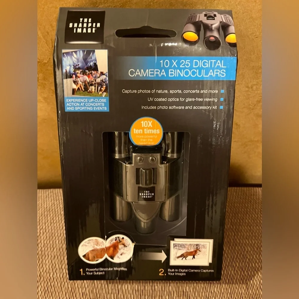 NEW The Sharper Image 10x25 Digital UV Binoculars/ Camera